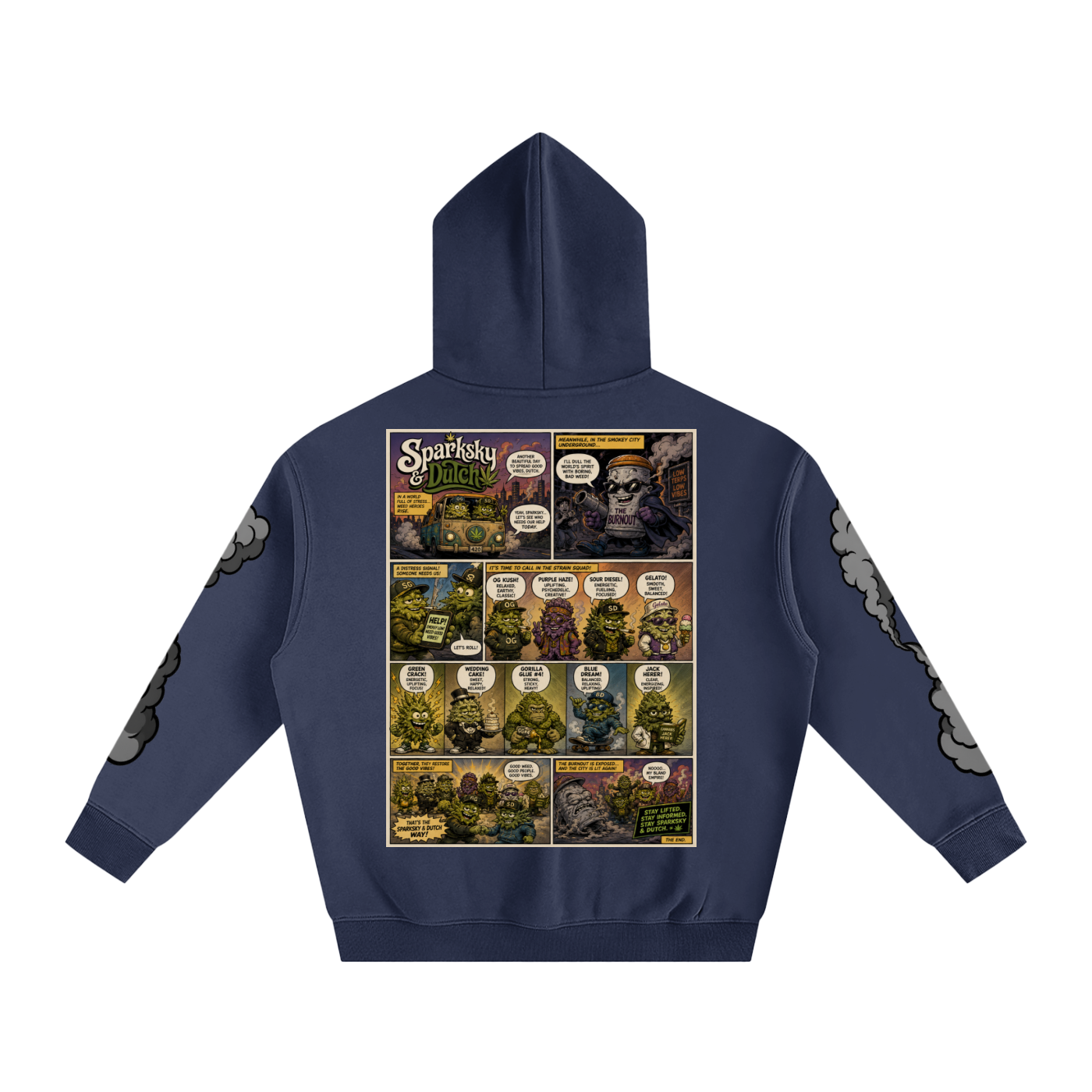 "Sparksky & Dutch" Oversize Fleeced Hoodie