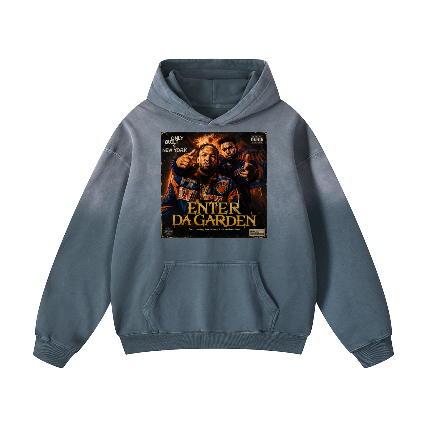 "Only Built 4 New York" Heavyweight Sunfade Oversized Hoodie