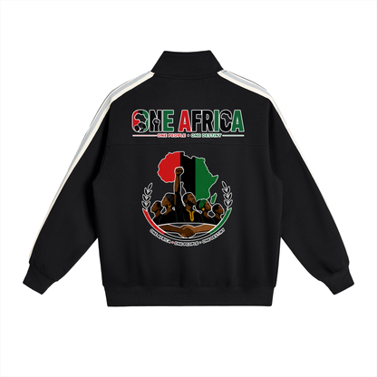 "One Africa" Contrast Side-Stripe Jacket