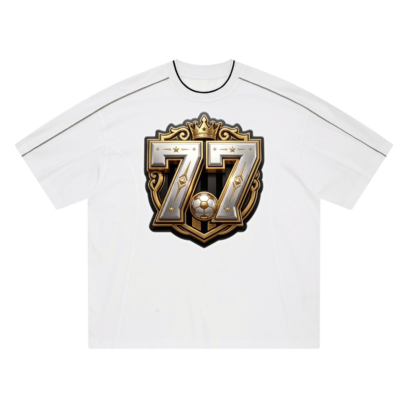 "Legacy 77"  Oversized Contrast Soccer Jersey