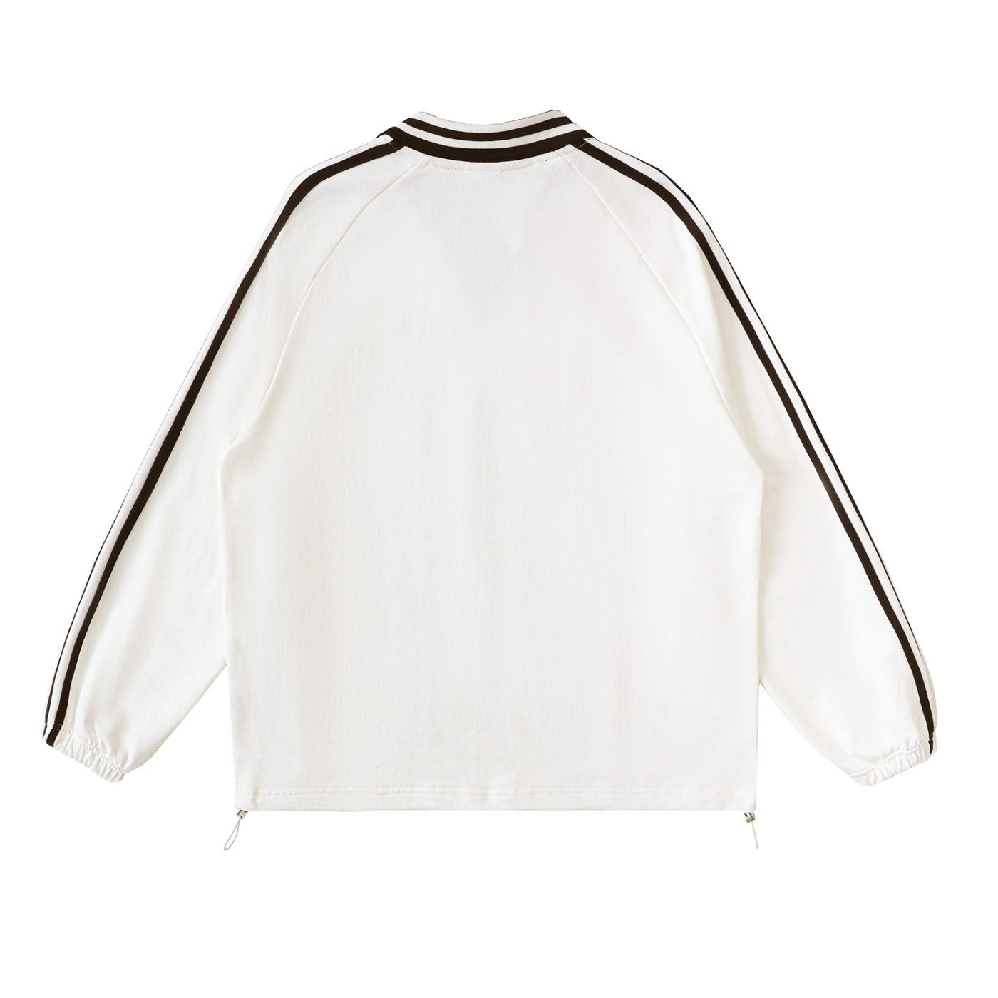PYN™ x BKRP™ "Cut & Sew" Contrast Striped Lapel Collar Sweatshirt