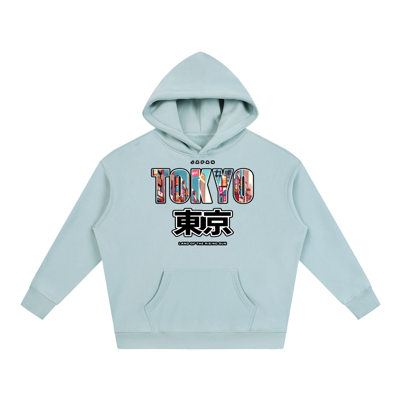 "Land of the Rising Sun" Oversize Fleeced Hoodie