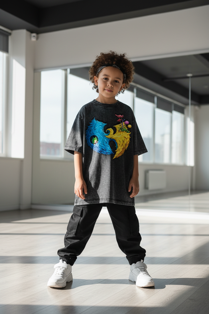 "The Wally Champ" Snow Washed Kids' T-Shirt