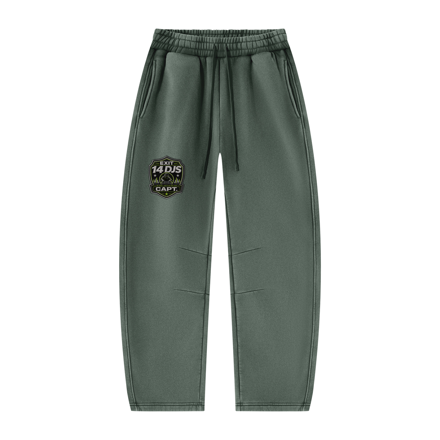 "Exit 14"  Vintage Wash Barrel Leg Fleece Sweatsuit