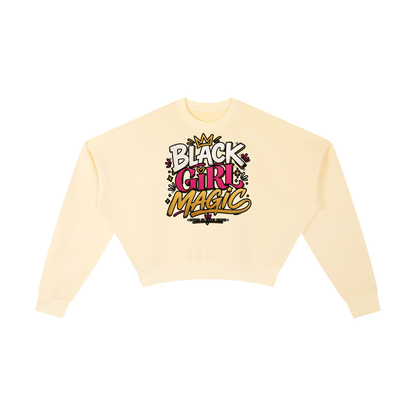 "Black Girl Magic" Vintage Washed Cropped Sweatshirt