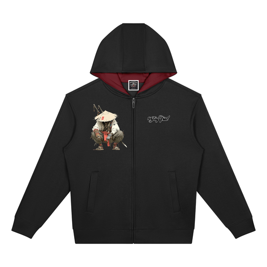 "Bushidokan" Drop Shoulder Full Zip Hoodie