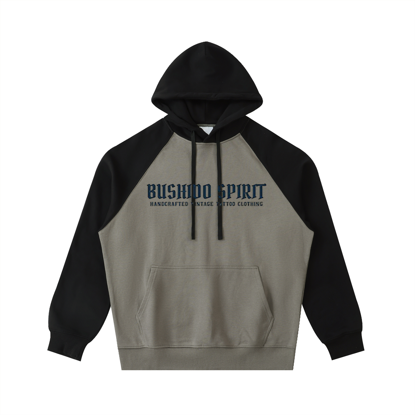 "Bushido" Color-Block Raglan Sleeve Hoodie