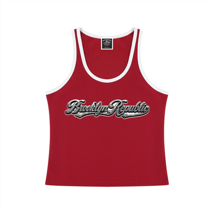 "Brooklyn Strong" Women's Color Block Cropped Tank Top