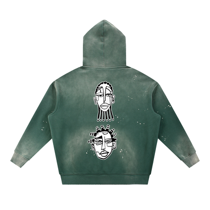 "Nappily Ever After" Vintage Washed Frayed Fleece Hoodie