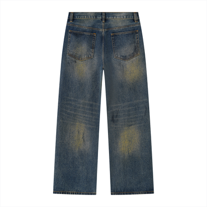 Brooklyn Republic Essentials™ Men's Vintage Wash Wide Leg Denim Jeans