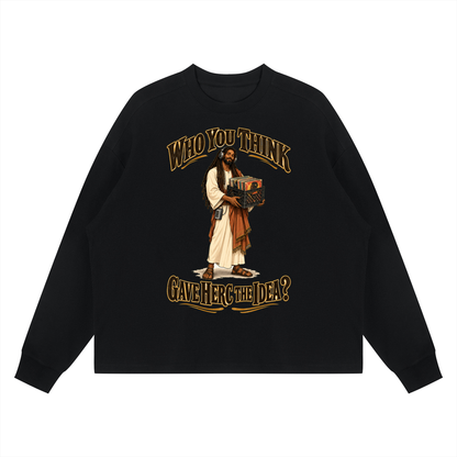 "YahWord" Waffle Boxy Long Sleeve T-Shirt