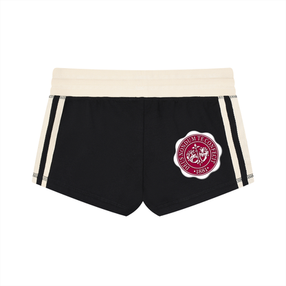 "Hillman College" Women's Contrast Stripe Track Shorts