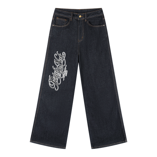 PYN™ x BKRP™ "Cut & Sew" Women's Straight-Leg Denim Jeans