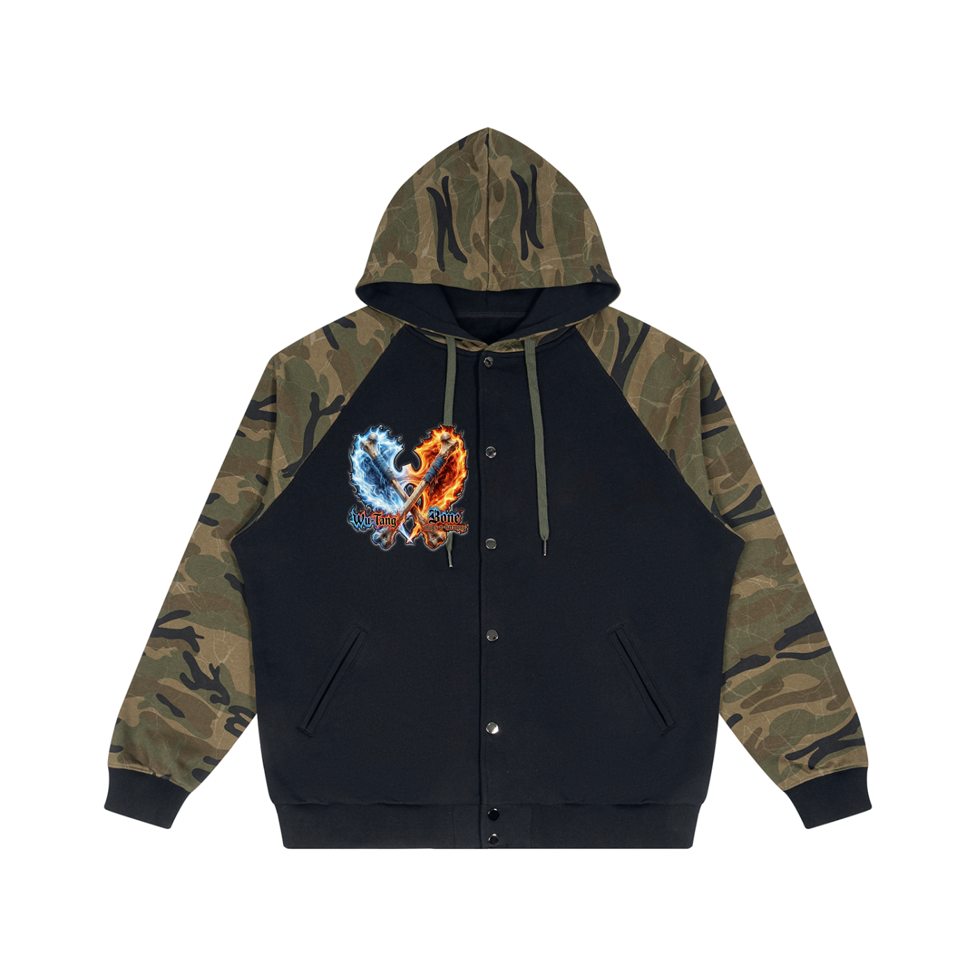 PYN™ "The Final Chamber" Camo-Splice Raglan Zip Hoodie
