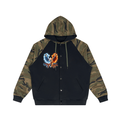 PYN™ "The Final Chamber" Camo-Splice Raglan Zip Hoodie