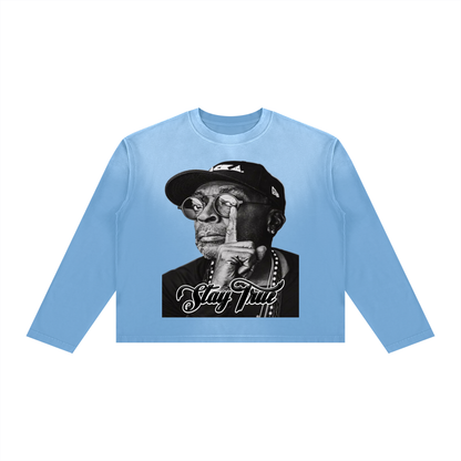 "SPIKE" Sunfade Boxy Long Sleeve T-Shirt