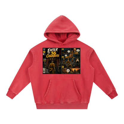 PYN™ x BKRP™ "Enter the 36 Chambers" Snow Wash Fleece Oversize Hoodie