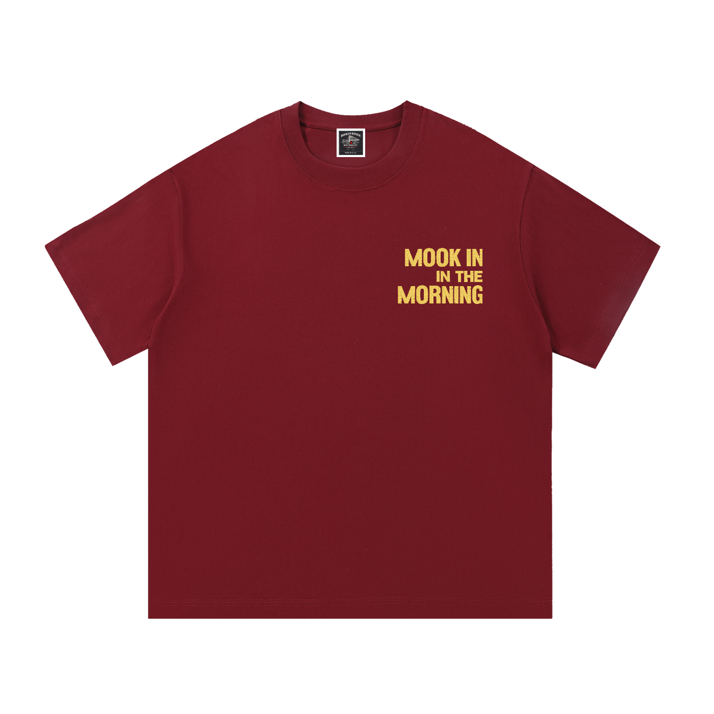 PYN™ "Mook in the Morning" Embroidered Cotton T-Shirt
