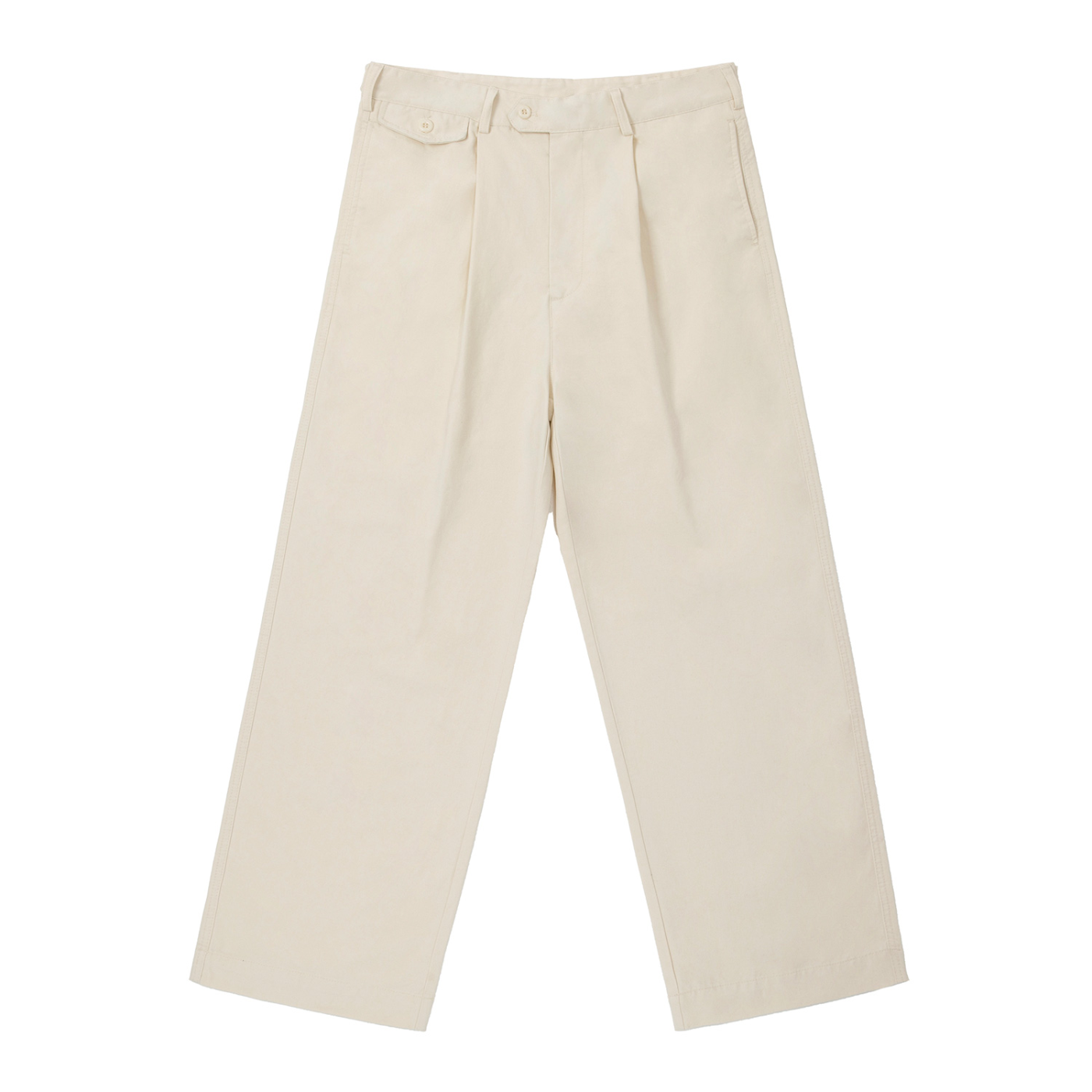 "Brooklyn Republic Essentials" Adjustable Waist Straight-Leg Khakis