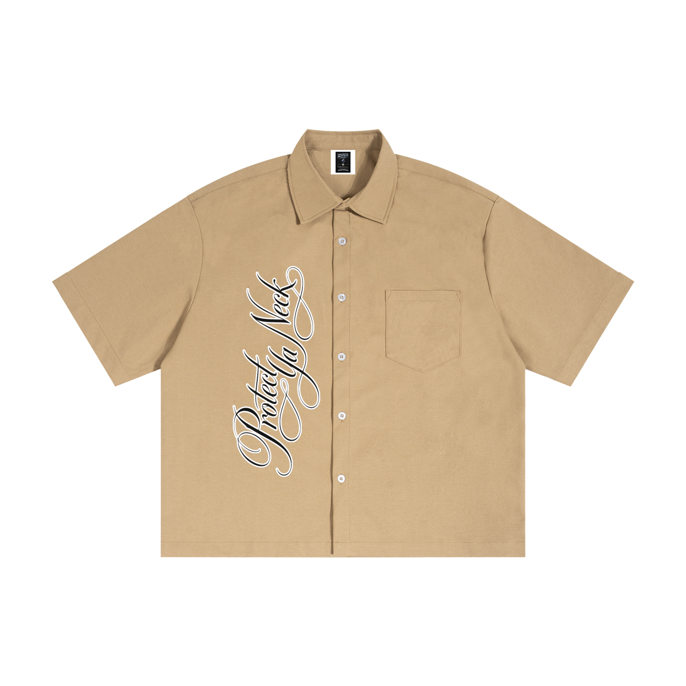 PYN™ X BKRP™ "PYN Official" Boxy Heavyweight Short Sleeve Button-Up