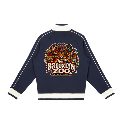Brooklyn Zoo™ "Bruh Rabbit Stew" Color Block Raglan Sleeve Zip Track Jacket
