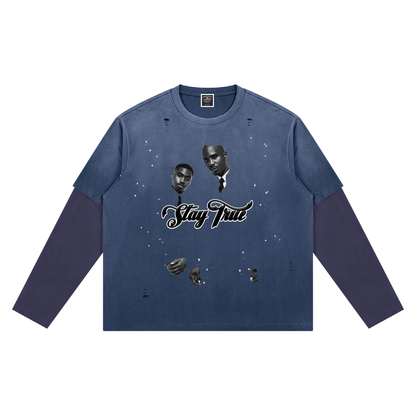 "BELLY Of The Beast" Vintage Wash Distressed Layer T-Shirt