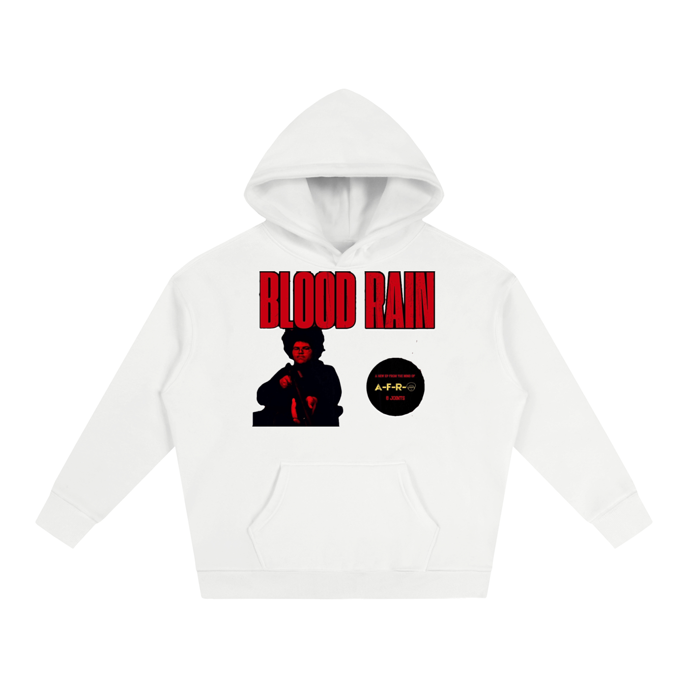 "Blood Rain" Oversize Fleeced Hoodie