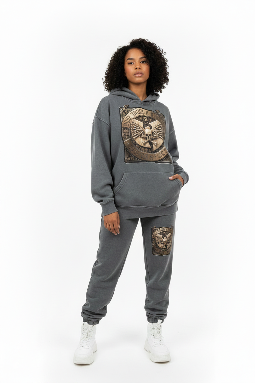 PYN™ "The Final Chamber" Legacy Vintage Wash Boxy Sweatsuit