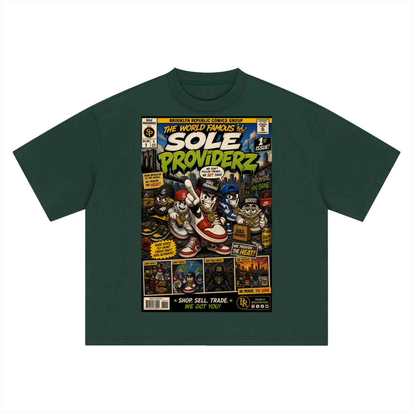 "The World Famous Sole Providerz" Boxy Oversized T-Shirt