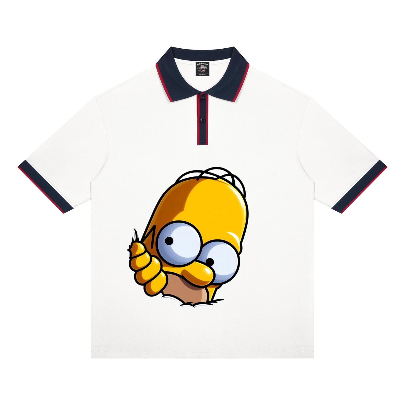 Homer Simpson™ "Peekaboo" Color Block Polo Shirt