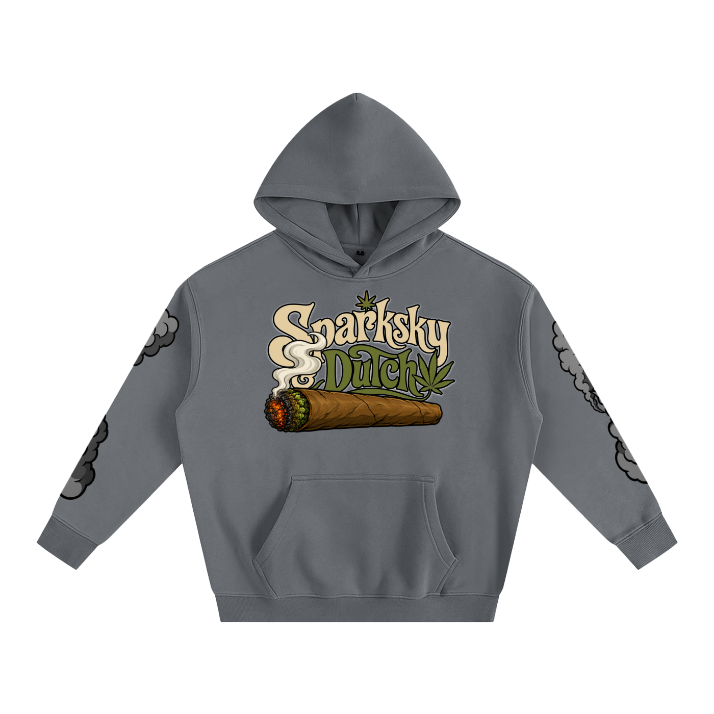 "Sparksky & Dutch" Oversize Fleeced Hoodie