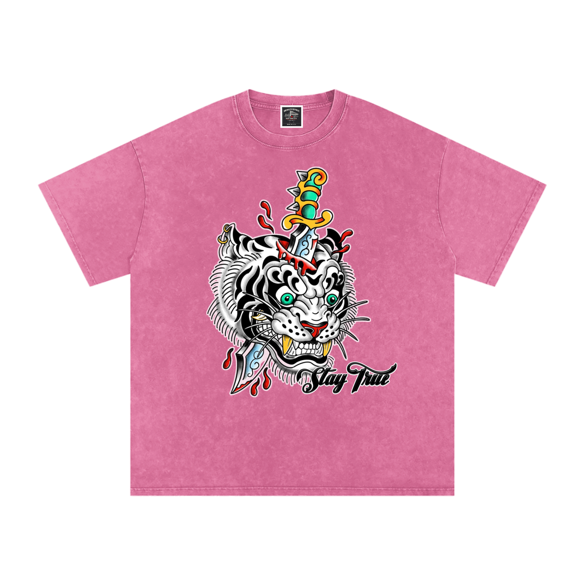 Brooklyn Zoo™ "Ed Hard-ly" Snow Washed Oversized Cotton T-Shirt