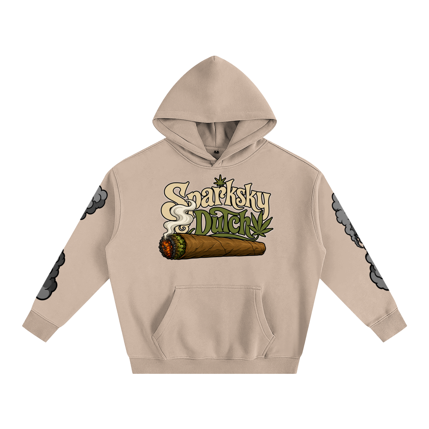 "Sparksky & Dutch" Oversize Fleeced Hoodie