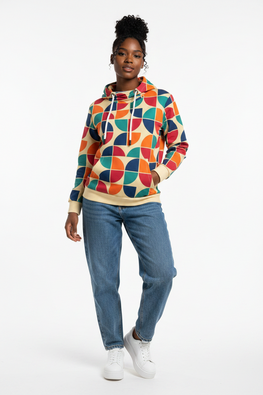 "Courtney Butler" Women's Patchwork Hoodie