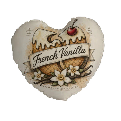 "French Vanilla" Heart-shaped pillow
