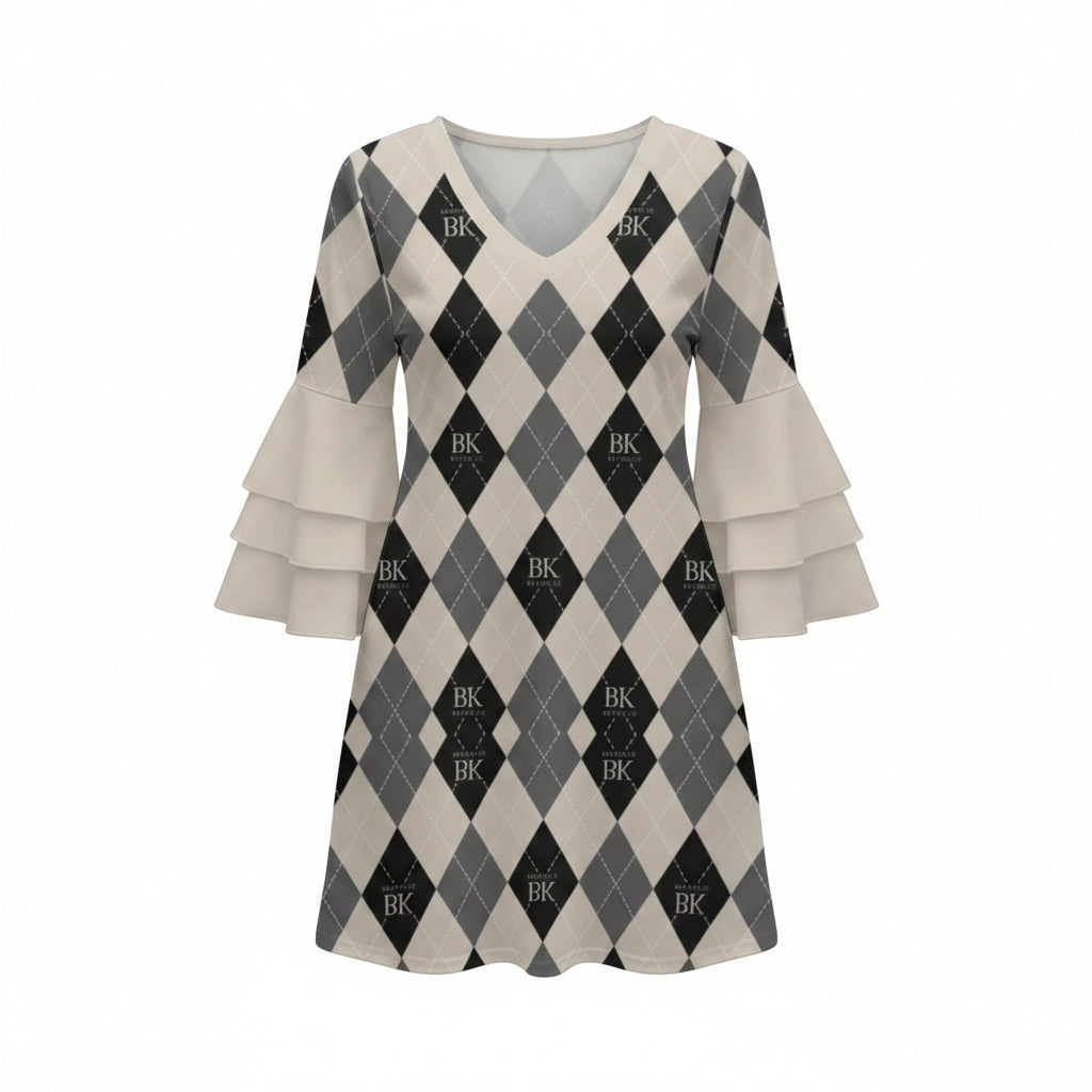 "Brownsville" Women's Stacked Ruffle Sleeve Dress