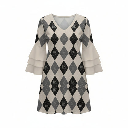 "Brownsville" Women's Stacked Ruffle Sleeve Dress