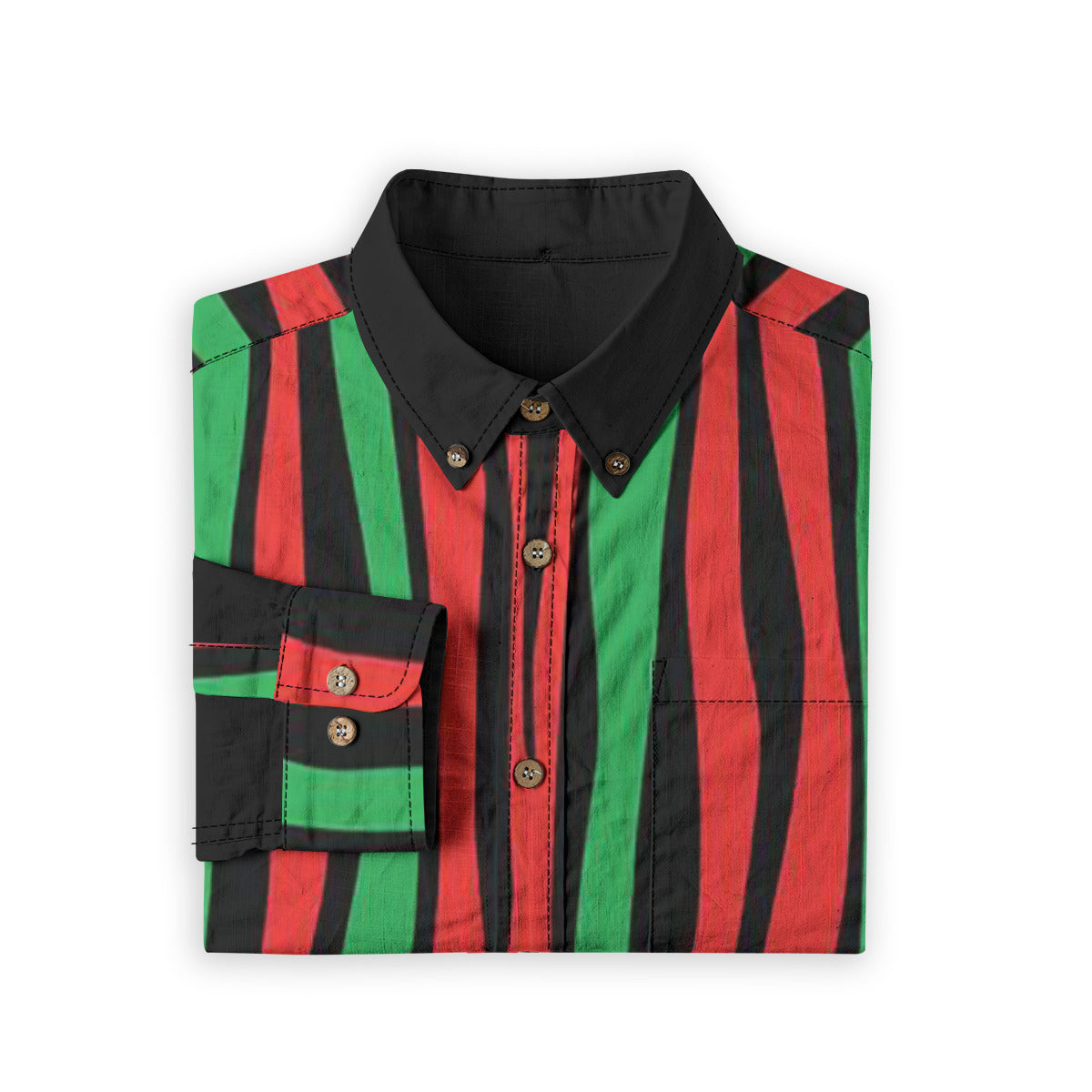 "The Low End"  Casual Lapel Long Sleeve Shirt Button-Up