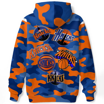 "Orange and Blue Skies" Heavyweight Cotton Hoodie