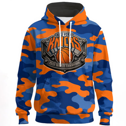 "Orange and Blue Skies" Heavyweight Cotton Hoodie