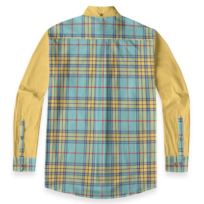 "French Cornbread" Casual Lapel Long Sleeve Button-Up