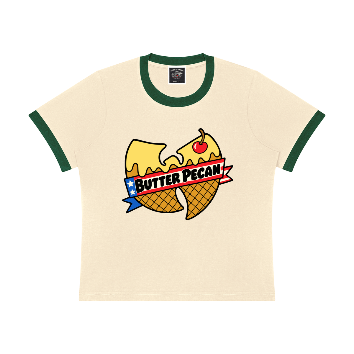 PYN™ "Butter Pecan Rican" Sorona Ringer T-Shirt