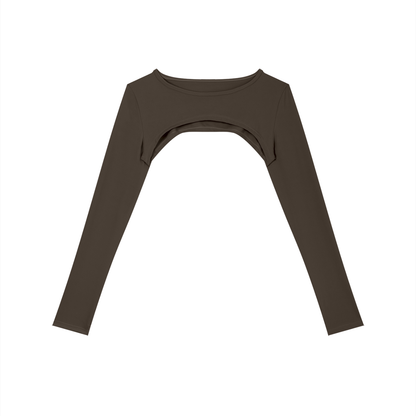 "Brooklyn Republic Essentials" Women’s Cutout Long Sleeve Yoga Shrug