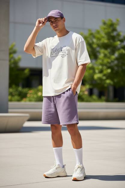 Brooklyn Republic Essentials™ Vintage Wash Sunfade Waffle Raw Hem Shorts