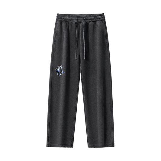"Brooklyn Republic" Frayed Enzyme Washed Fleece Sweatpants