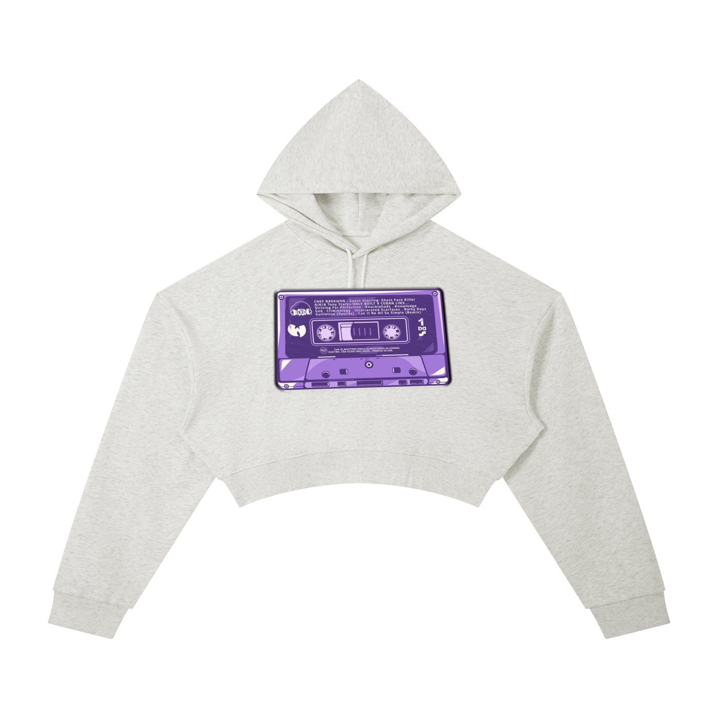 "The Purple Tape" Cropped Hoodie