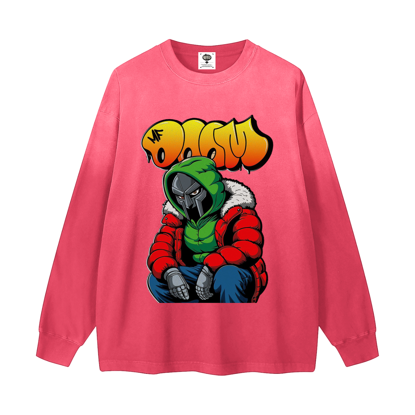 "You Doom Right" Gradient Washed Long Sleeve T-Shirt