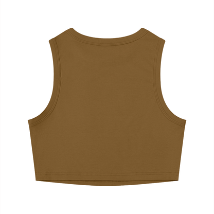 "Ladies First Comic Vol.1" Women's Tight Crewneck Crop Tank Top