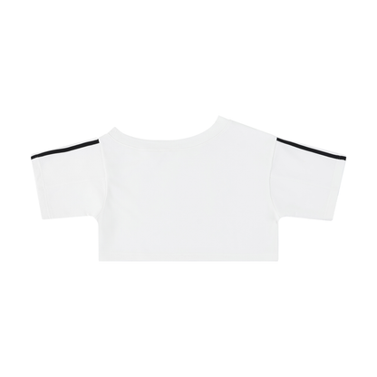 "Brooklyn Republic Essentials" Women's Off-the-Shoulder Crop T-Shirt