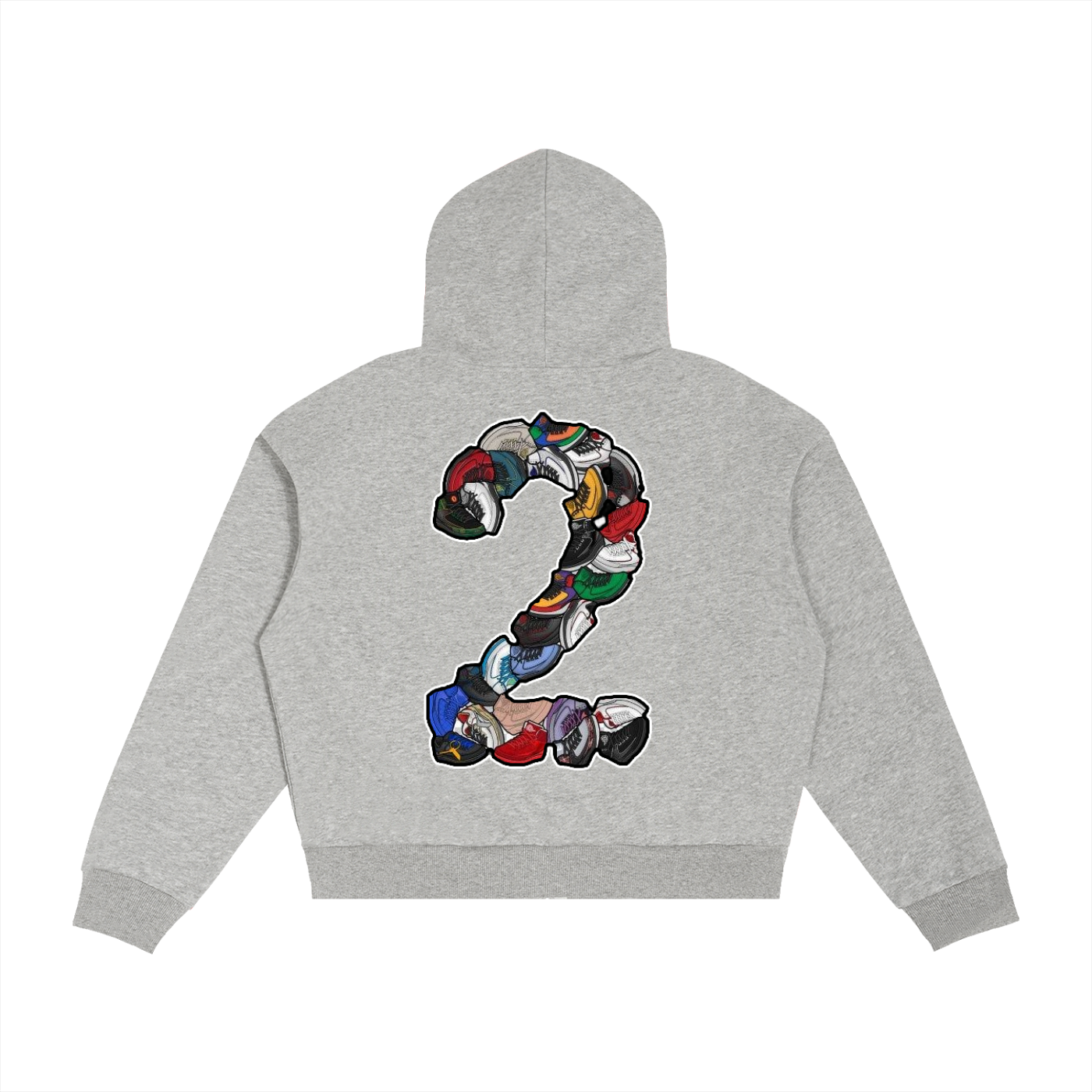 "AJ 2" Contrast Plaid Boxy Zip Hoodie